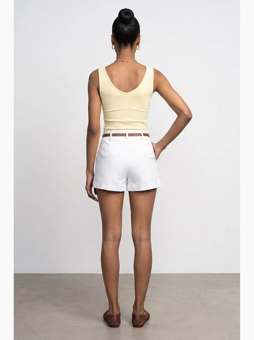 Short en maille à taille haute avec ceinture dilvin - Kiabi
