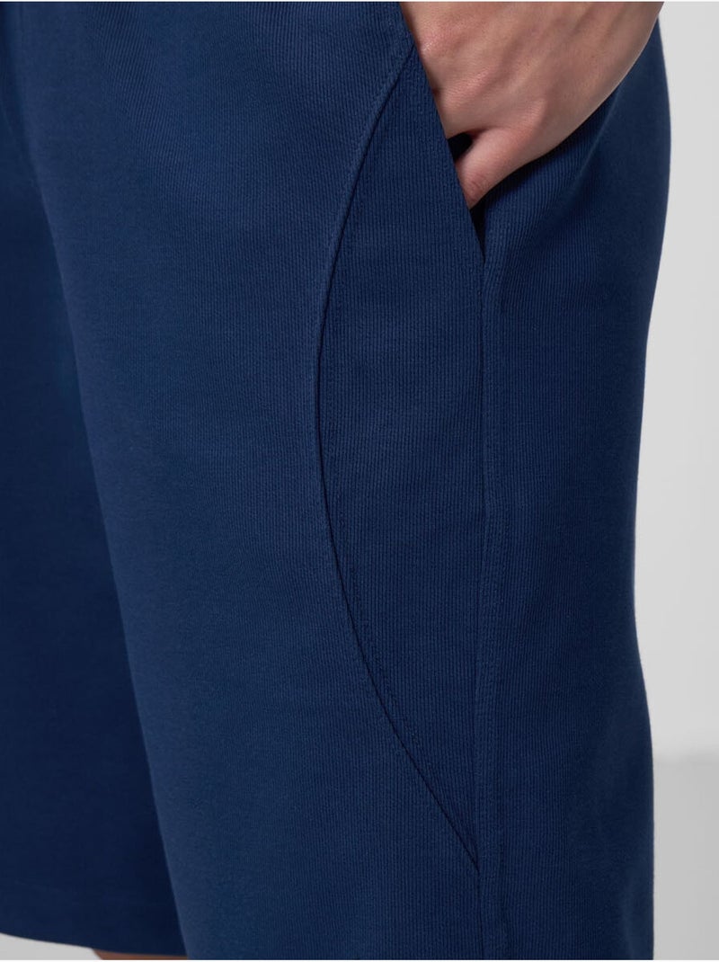 Short en maille ample en coton mélangé tommy Bleu marine - Kiabi