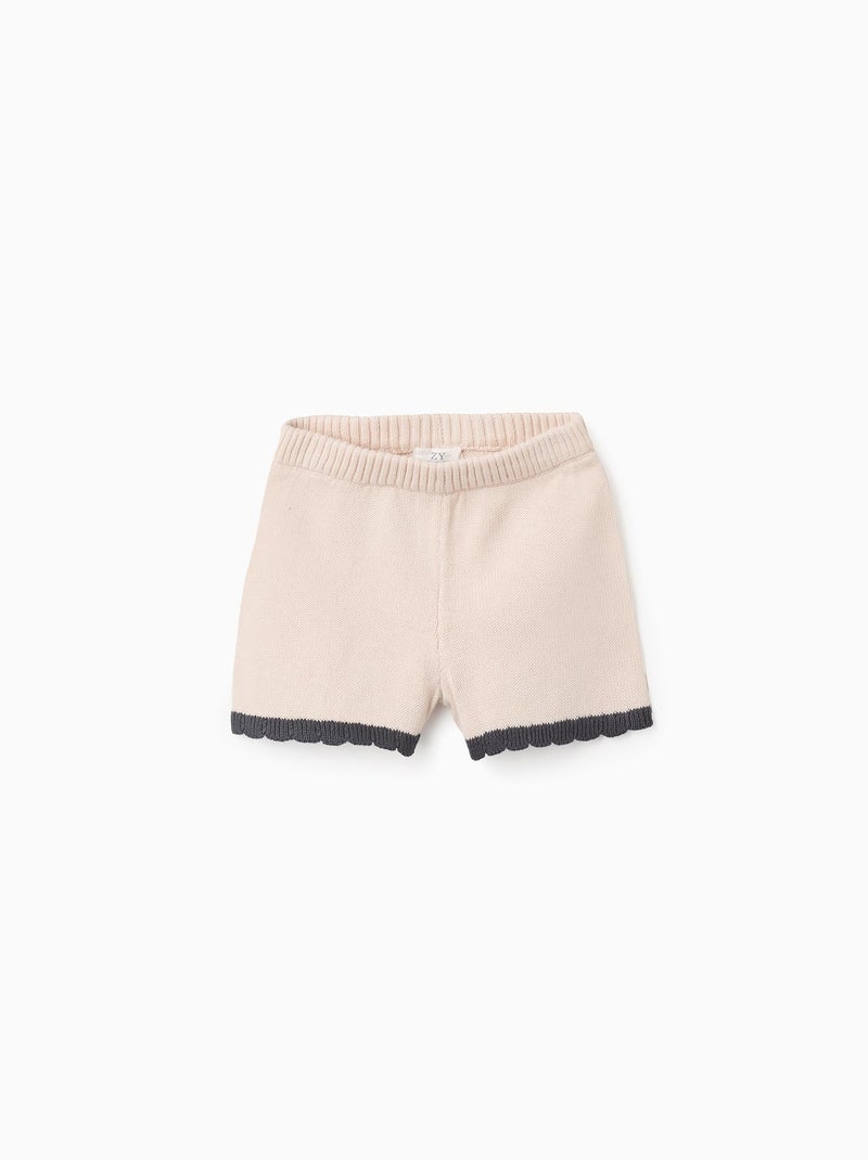 Short en Maille Blanc - Kiabi