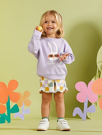 Short en maille crêpe à motif - Grafik Edition