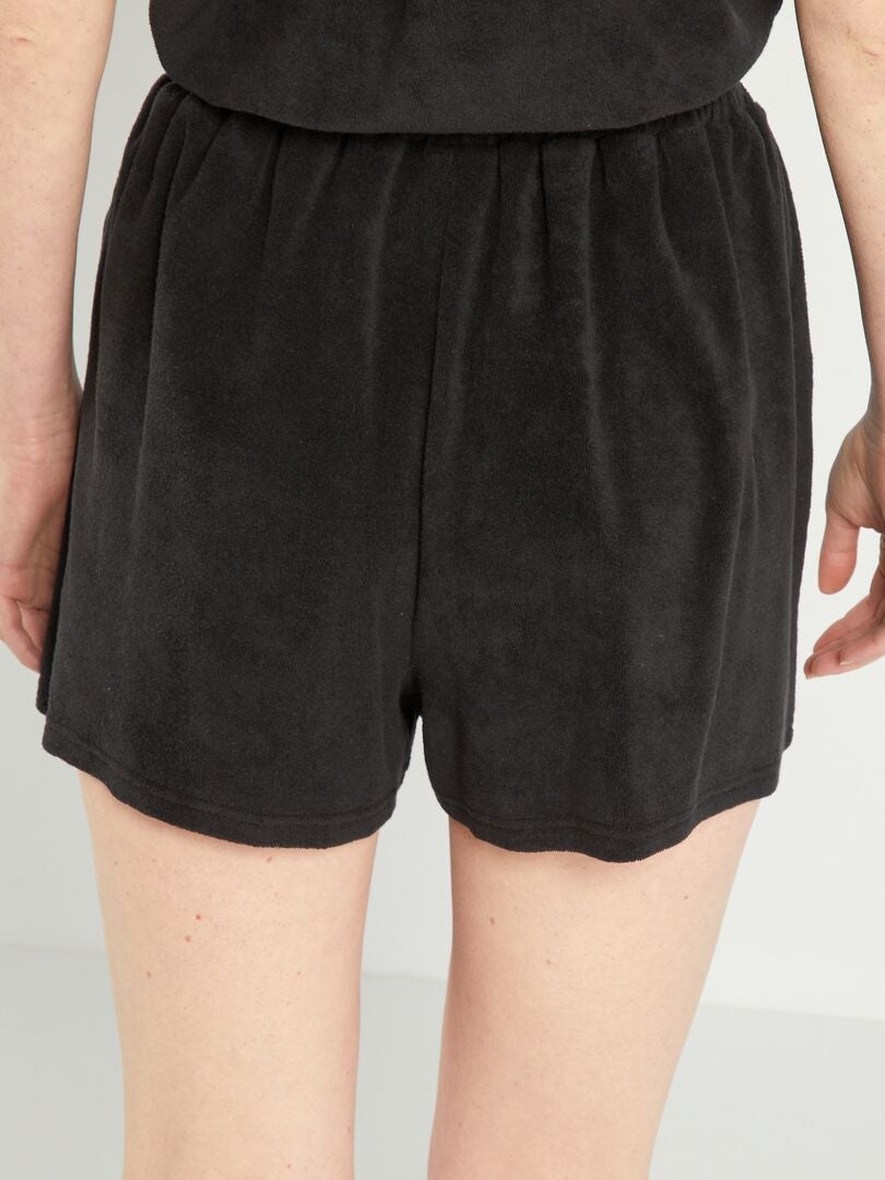 Short en maille éponge noir Kiabi 5.00€