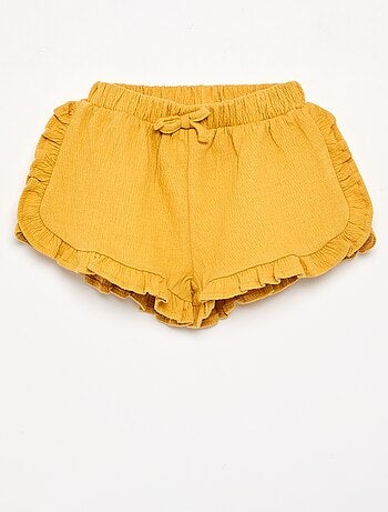 Short en maille froissée uni