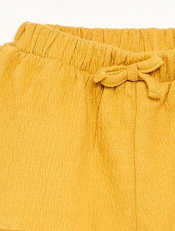Short en maille froissée uni