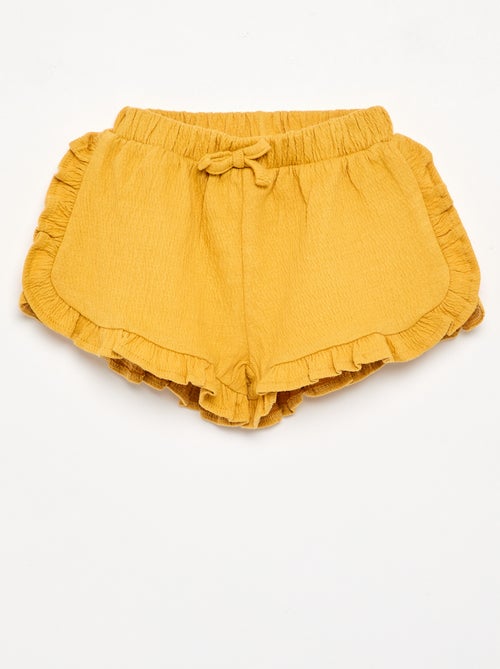 Short en maille froissée uni - Kiabi
