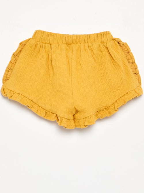 Short en maille froissée uni - Kiabi
