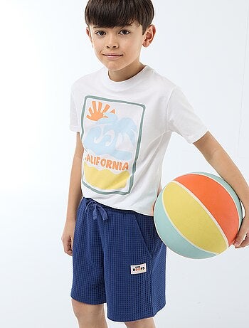 Short en maille gaufrée