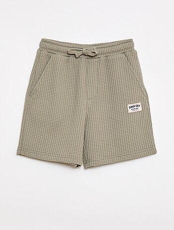Short en maille gaufrée