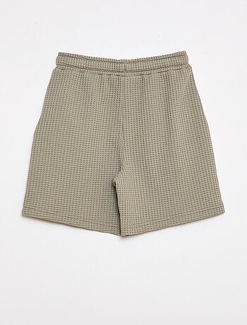 Short en maille gaufrée