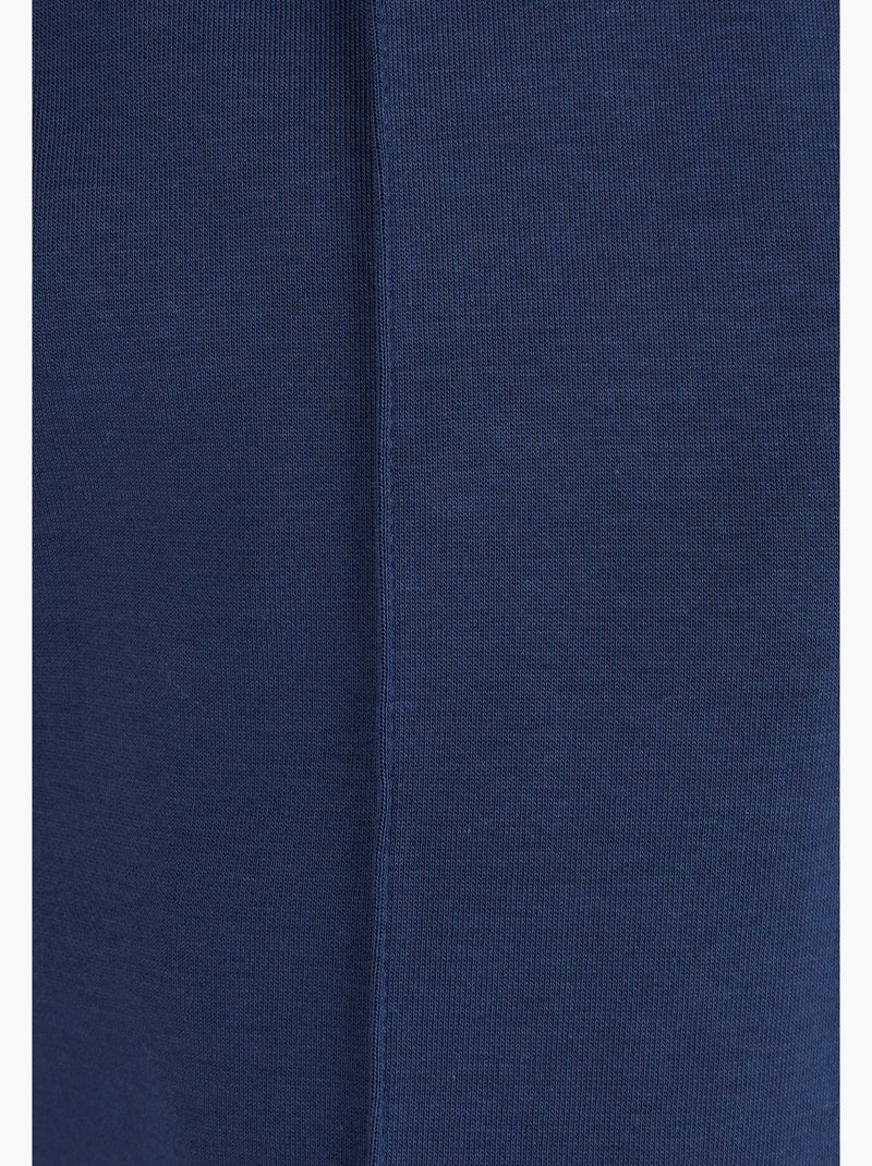 Short en maille interlock - Damart Bleu marine - Kiabi