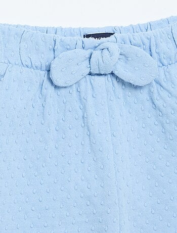 Short en maille jacquard avec nœud