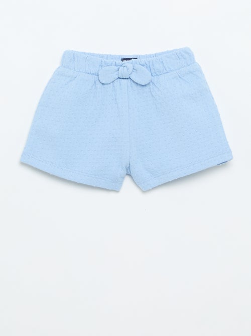 Short en maille jacquard avec nœud - Kiabi