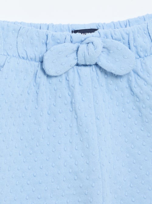 Short en maille jacquard avec nœud - Kiabi