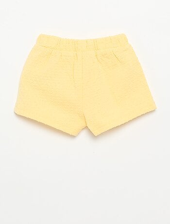 Short en maille jacquard avec nœud