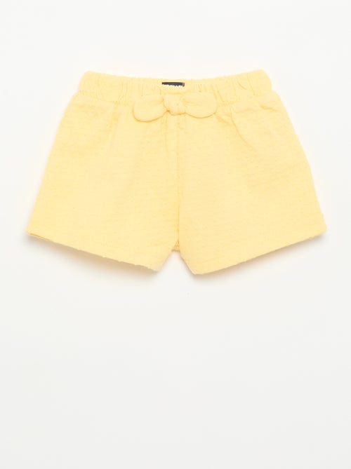 Short en maille jacquard avec nœud - Kiabi