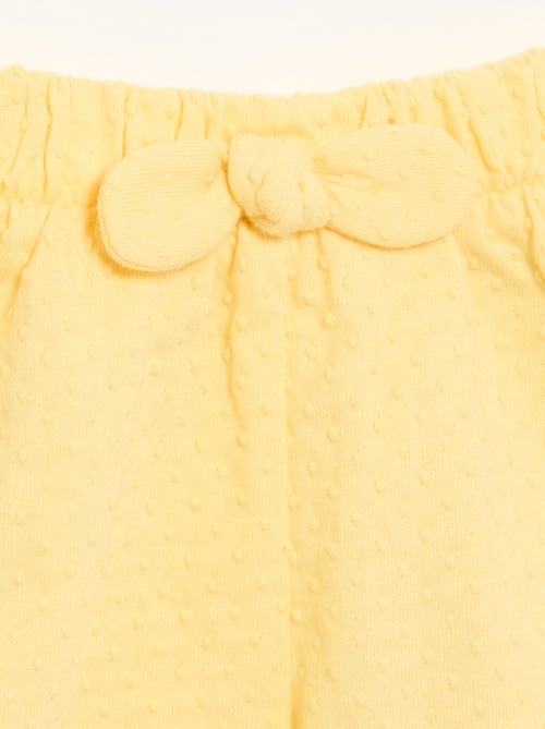 Short en maille jacquard avec nœud - Kiabi
