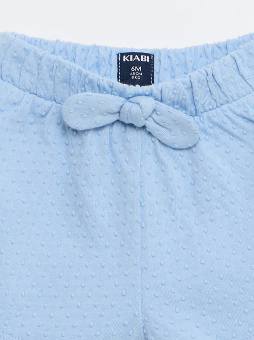 Short en maille jacquard uni avec nœud fantaisie - Kiabi