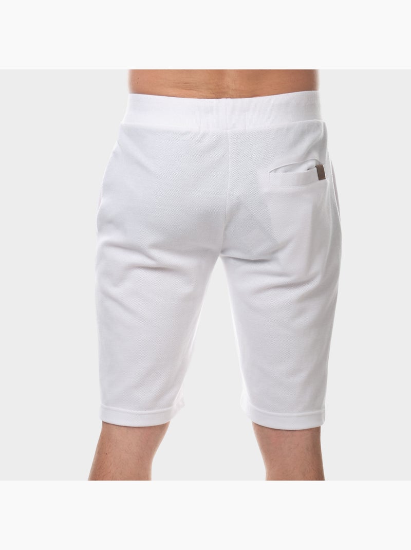 Short en maille piqué uni Blanc - Kiabi