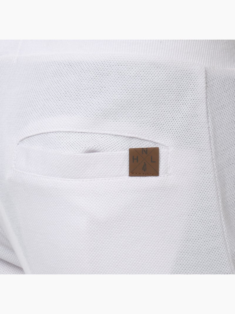 Short en maille piqué uni Blanc - Kiabi