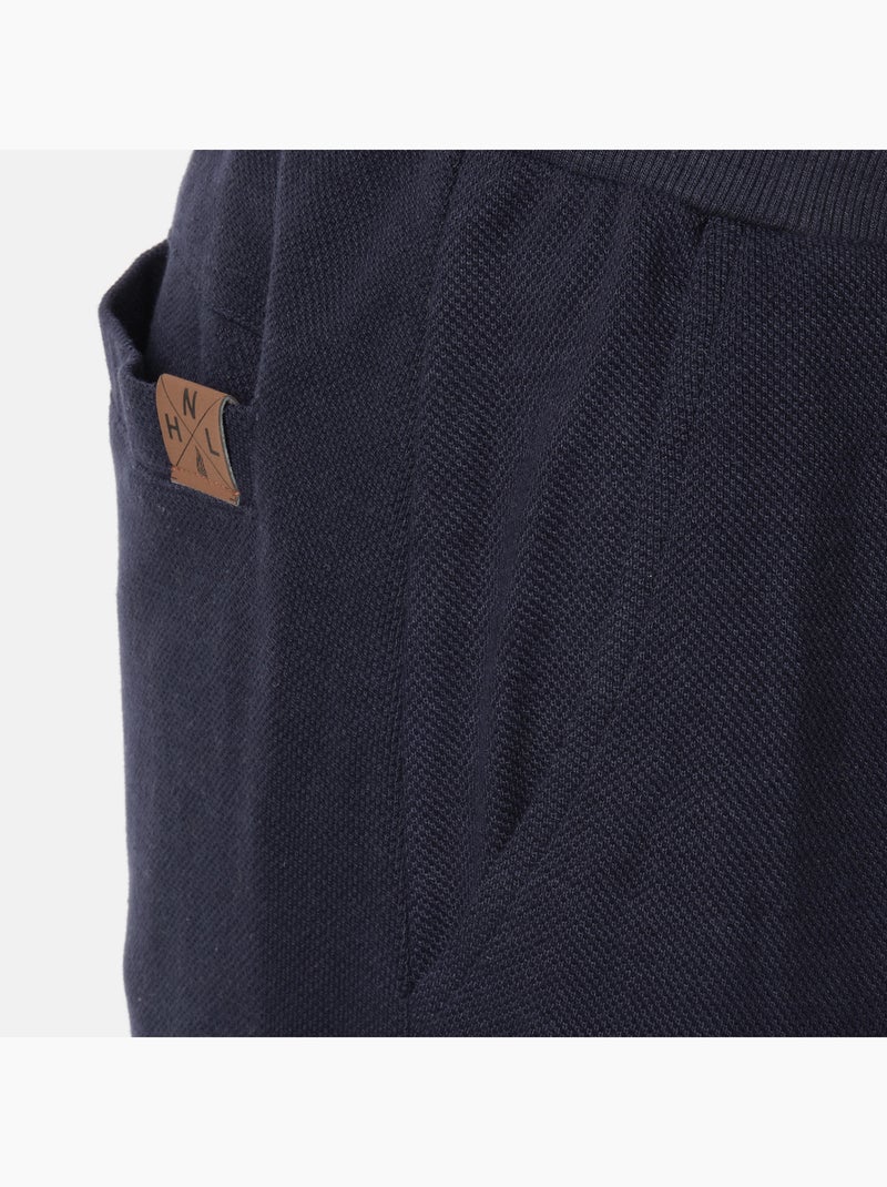 Short en maille piqué uni Bleu marine - Kiabi