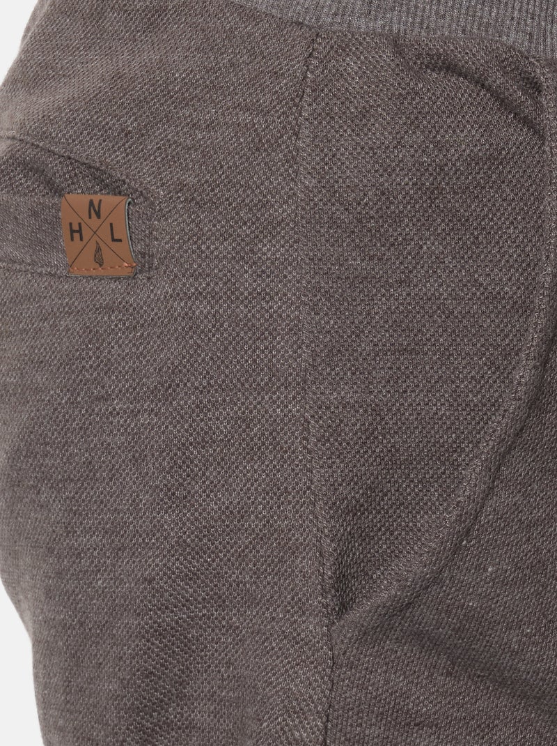 Short en maille piqué uni gris anthracite - Kiabi