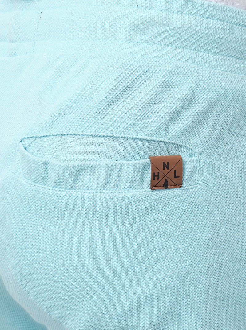 Short en maille piquée uni Bleu ciel - Kiabi