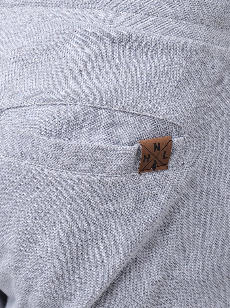 Short en maille piquée uni Gris - Kiabi