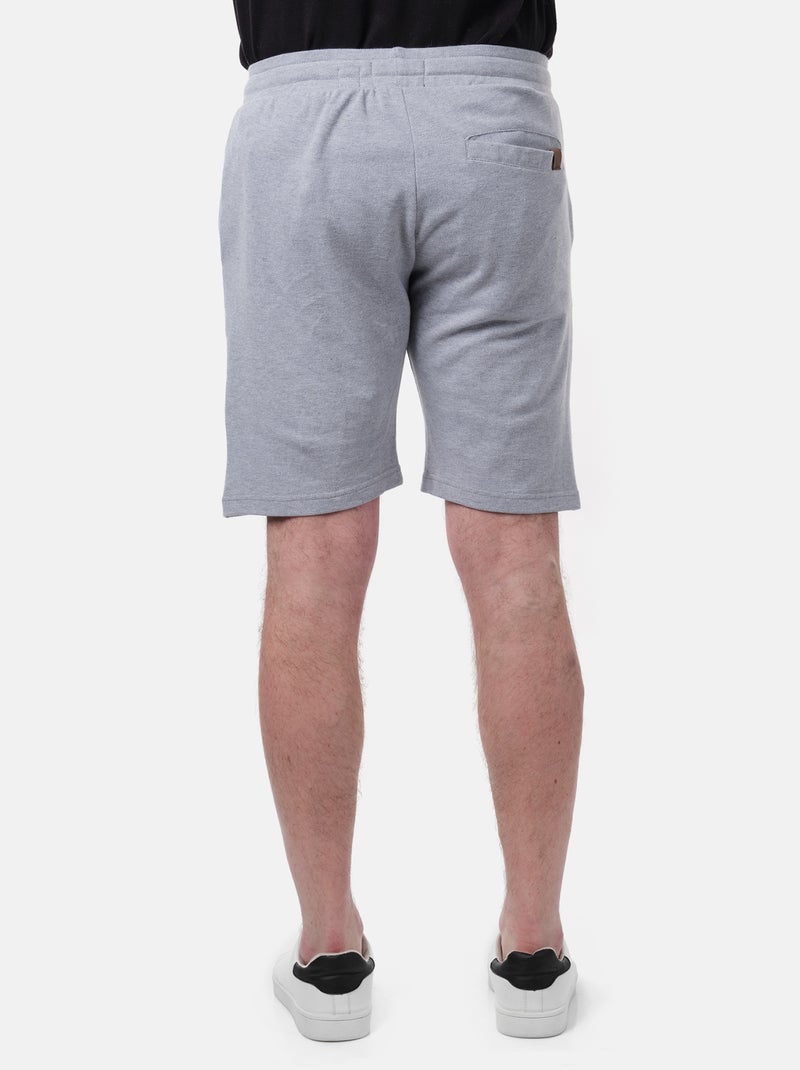 Short en maille piquée uni Gris - Kiabi