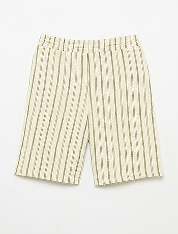 Short en maille rayée