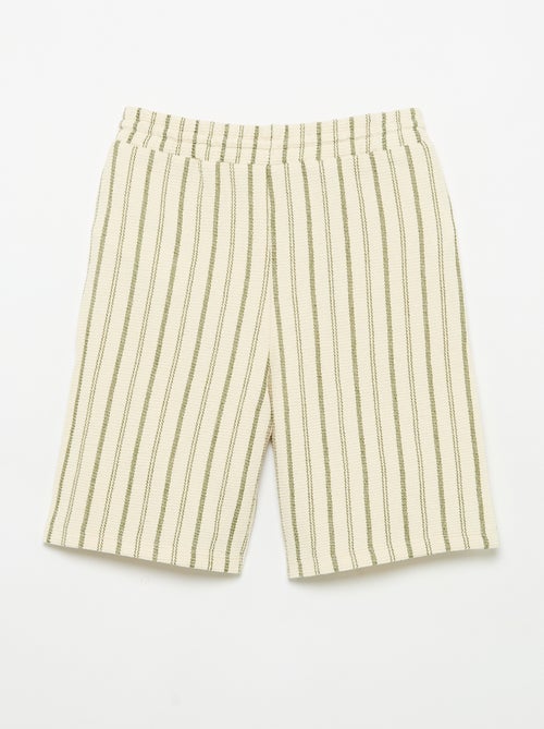 Short en maille rayée - Kiabi