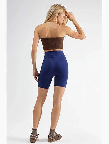 Short en maille taille haute ajusté hiccup