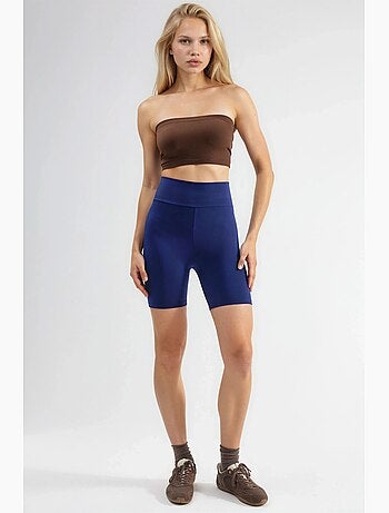 Short en maille taille haute ajusté hiccup