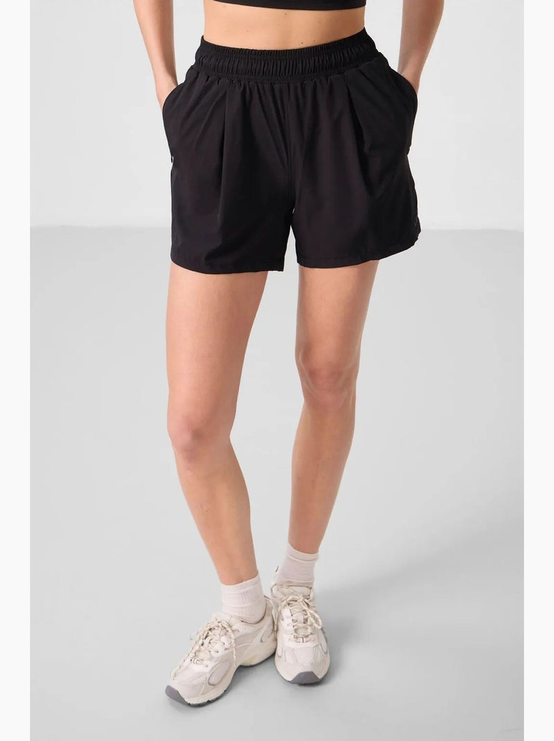 Short en maille taille haute tommy Noir - Kiabi