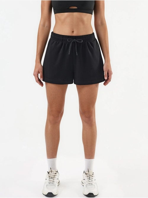 Short en maille taille mi-haute coupe décontractée - Kiabi Short en maille taille mi-haute coupe décontractée - Kiabi