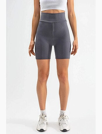 Short en maille unie taille haute ajusté hiccup