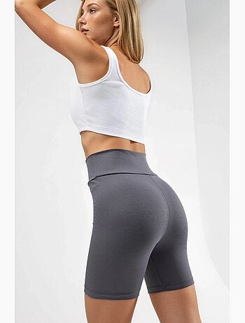 Short en maille unie taille haute ajusté hiccup