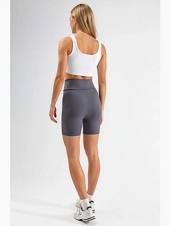 Short en maille unie taille haute ajusté hiccup
