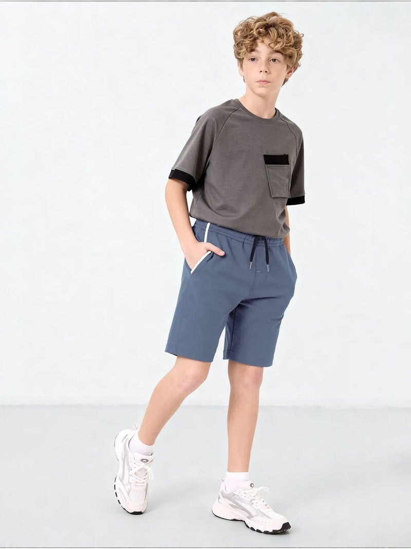 Short en mélange de coton pour jeune tommy Bleu - Kiabi