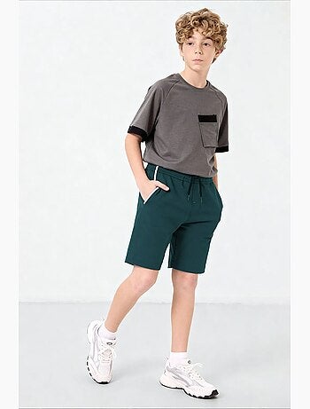 Short en mélange de coton pour jeune tommy