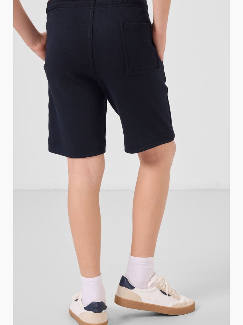 Short en mélange de coton tommy Bleu marine - Kiabi