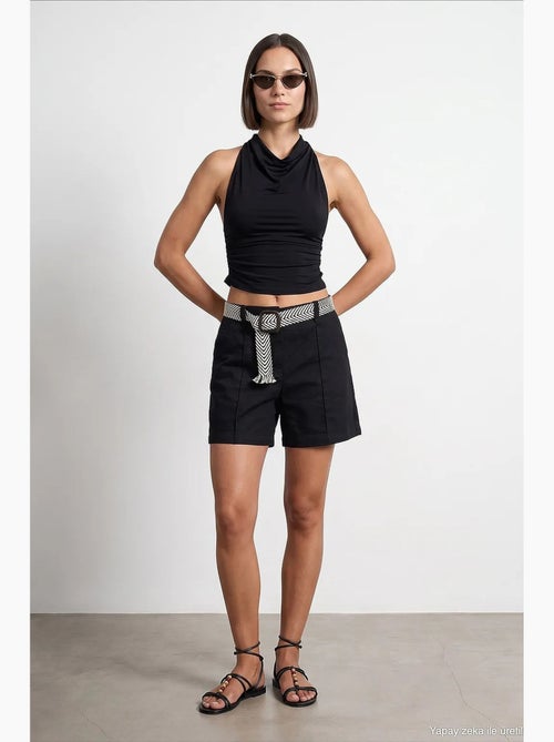 Short en mélange de lin dilvin - Kiabi