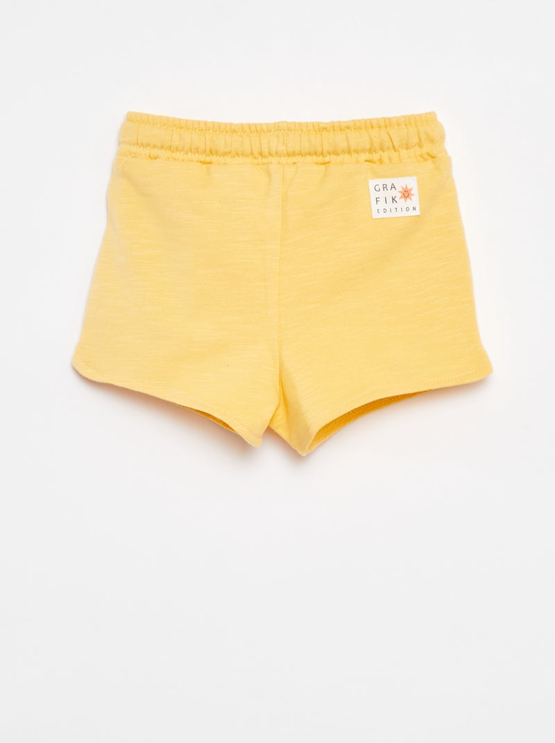 Short en molleton - Grafik Edition Jaune - Kiabi