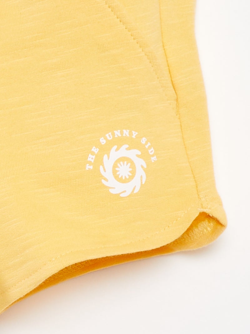 Short en molleton - Grafik Edition Jaune - Kiabi