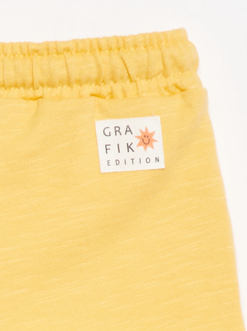 Short en molleton - Grafik Edition Jaune - Kiabi