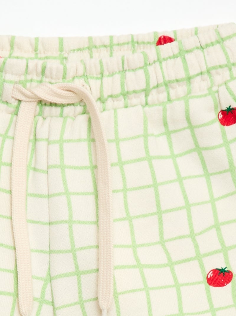 Short en molleton à motif Blanc - Kiabi