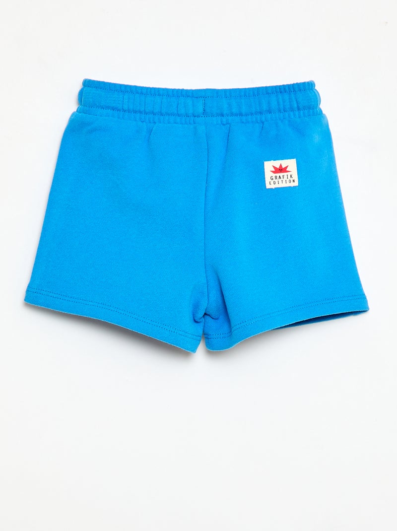 Short en molleton à motif Bleu - Kiabi