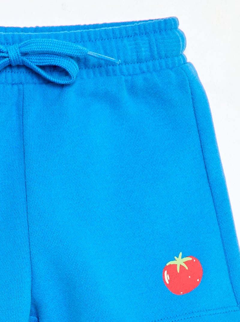Short en molleton à motif Bleu - Kiabi