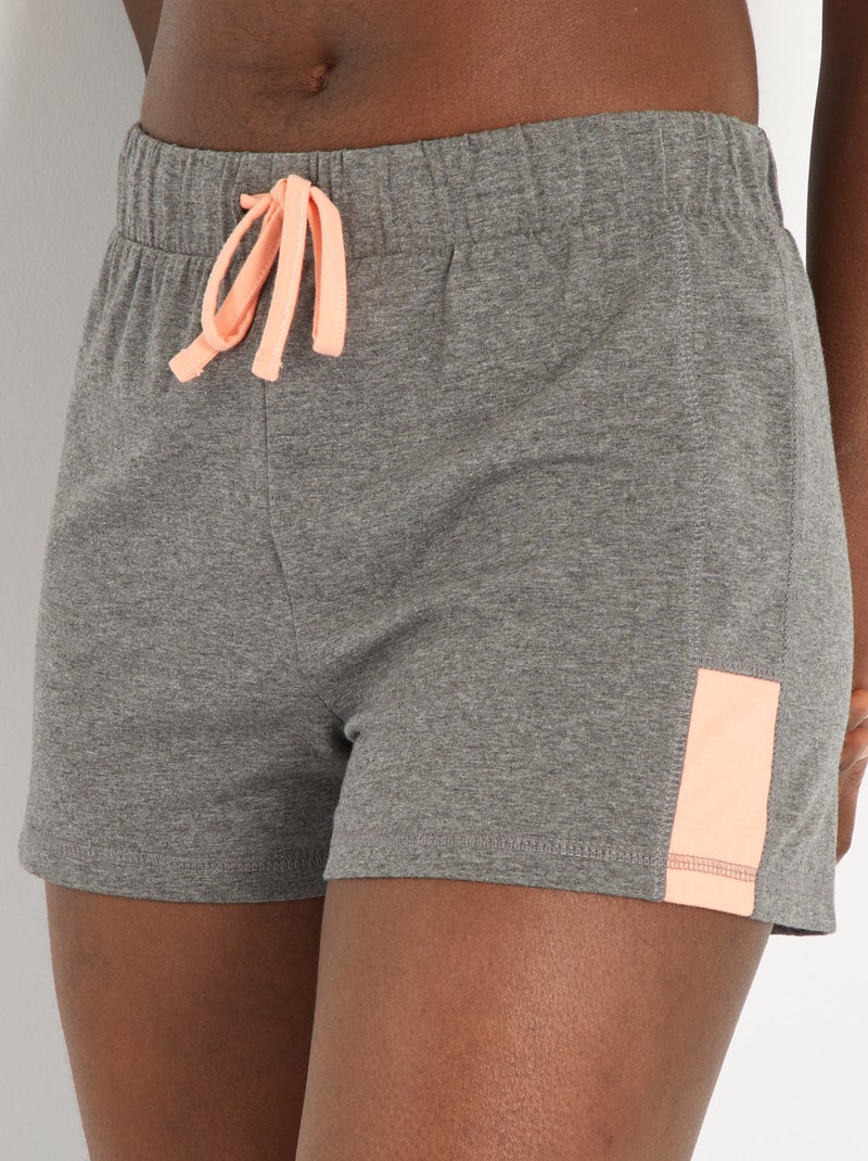 Short en molleton anthracite - Kiabi