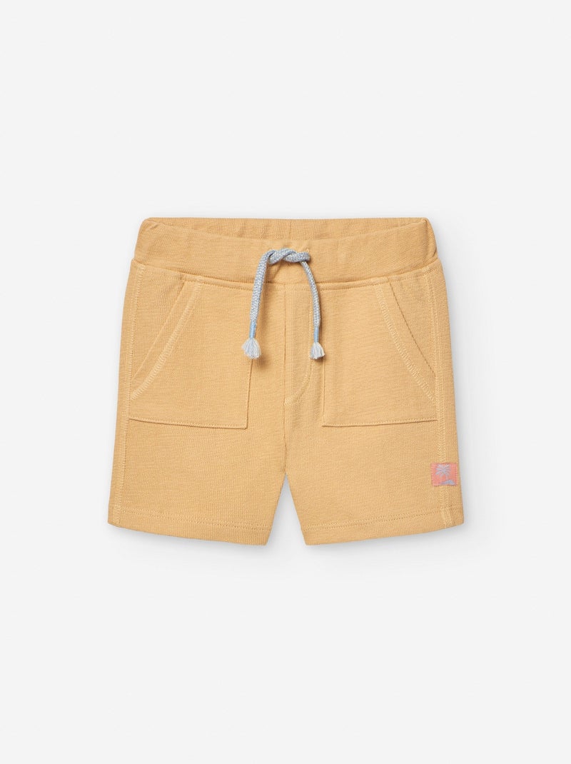 Short en Molleton avec Cordon Beige - Kiabi
