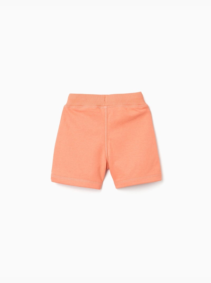Short en molleton avec cordon de serrage Noir Orange - Kiabi