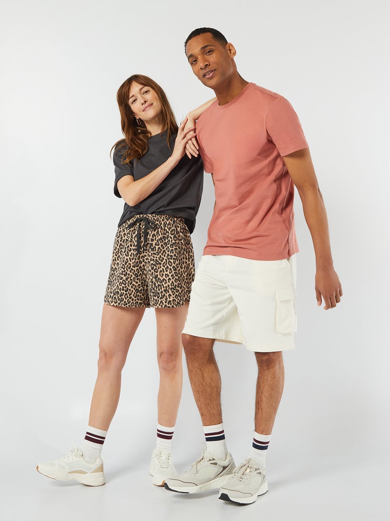 Short en molleton avec cordons Léopard - Kiabi